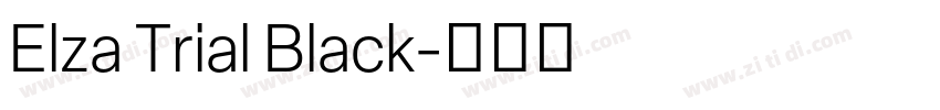 Elza Trial Black字体转换
